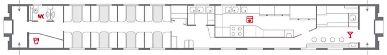 Схема вагона-ресторана