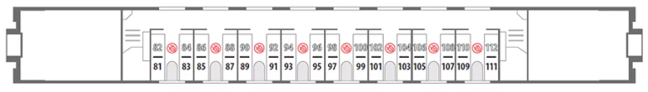 Схема вагона стандартного купе 2 этаж