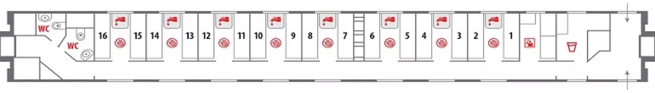 Схема вагона СВ