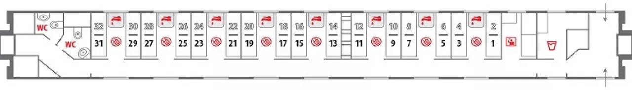 Схема вагона купе