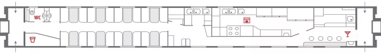 Схема вагона-ресторана