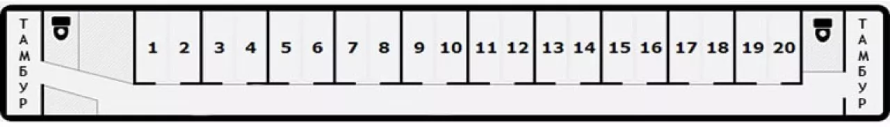 Схема спального вагона (СВ)