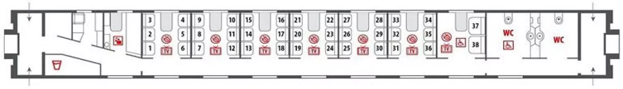 Схема вагона класса В