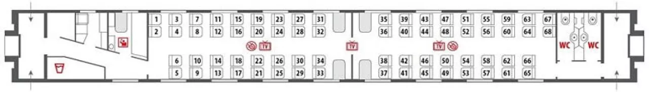 Схема вагона эконом-класса