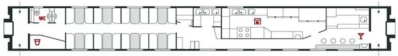 Схема вагона-ресторана