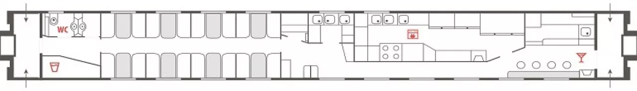 Схема вагона-ресторана