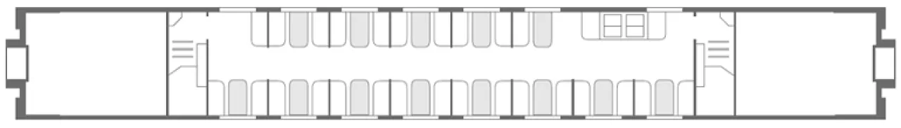 Схема вагона-ресторана 2 этаж