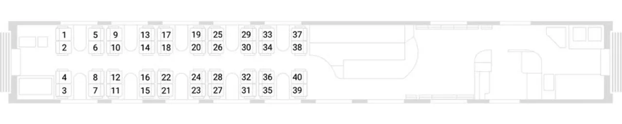 Схема вагона-бистро (№ 5)