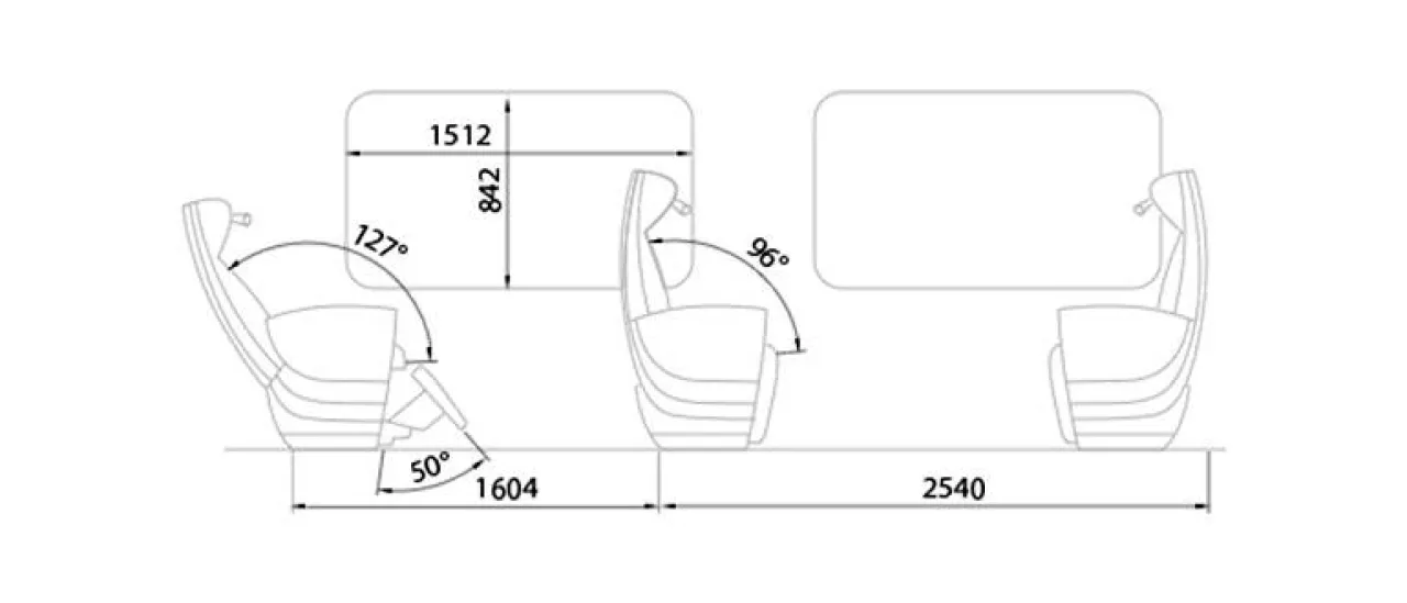 Схема мест в вагоне № 1
