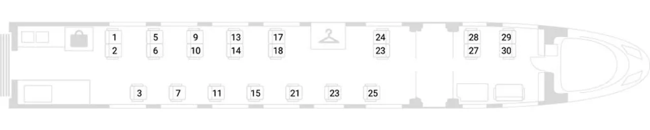 Схема вагона № 1