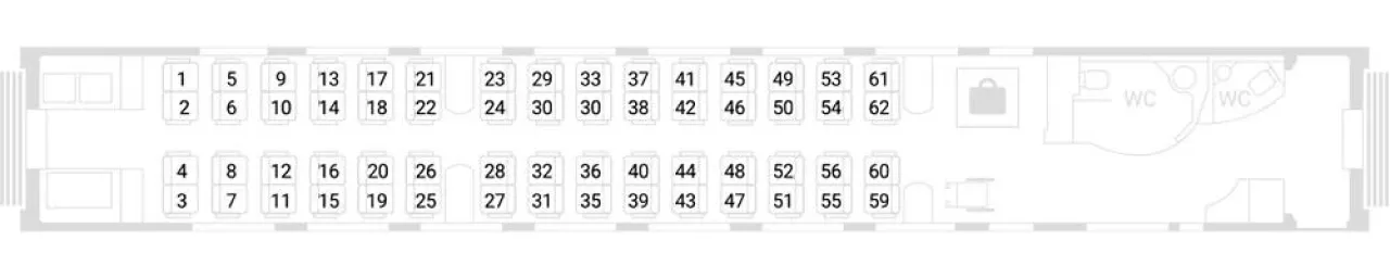 Схема вагона № 6