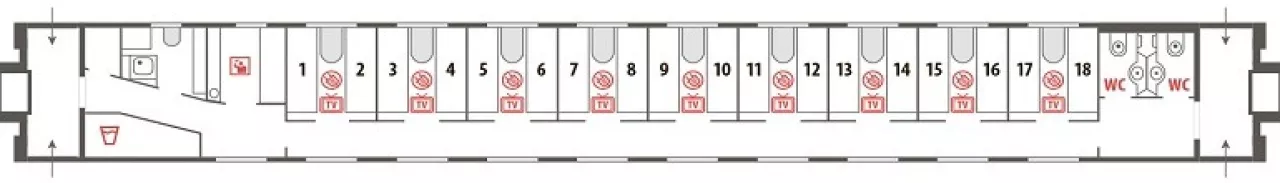 Схема вагона СВ