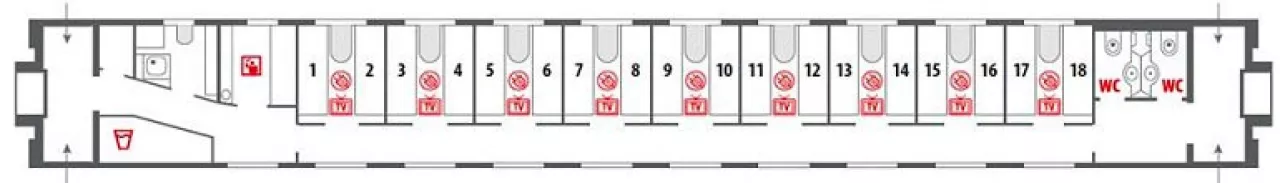 Схема вагона СВ